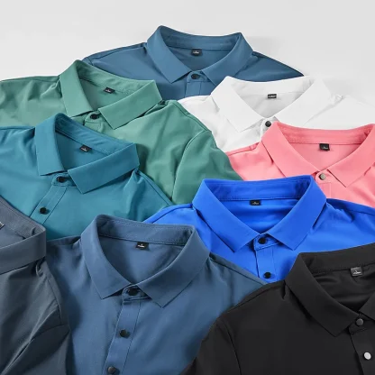 Men's Polo Solid Color Shirt - Image 7
