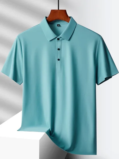 Men's Polo Solid Color Shirt - Image 5