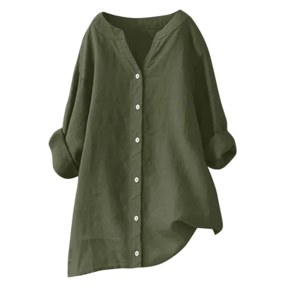 Button Down Solid Color Shirt