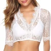 Cropped Lace Solid Color Shirt - Image 4