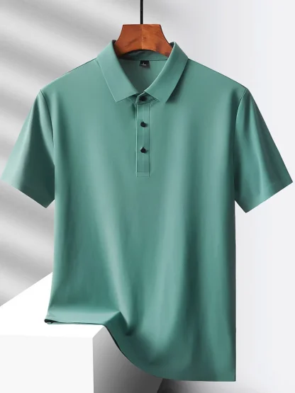 Men's Polo Solid Color Shirt - Image 4