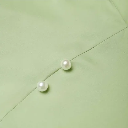 V-neck Collar Solid Color Shirts - Image 6