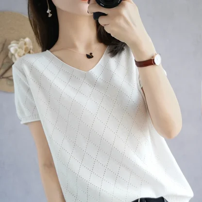 Casual Short Sleeve Solid Color Shirts - Image 2