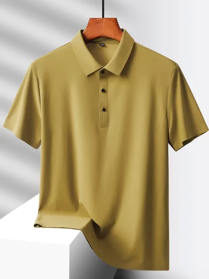 Men's Polo Solid Color Shirt - Image 3