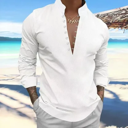 Long Sleeve Solid Color Shirt