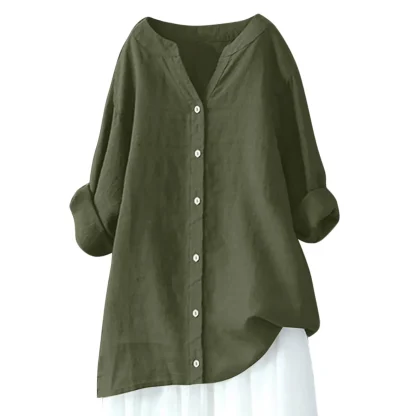 Button Down Solid Color Shirt - Image 3
