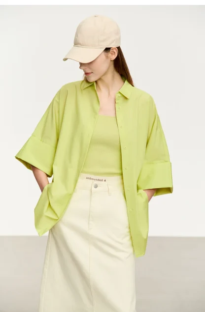 Minimalist Oversized Solid Color Shirts - Image 4