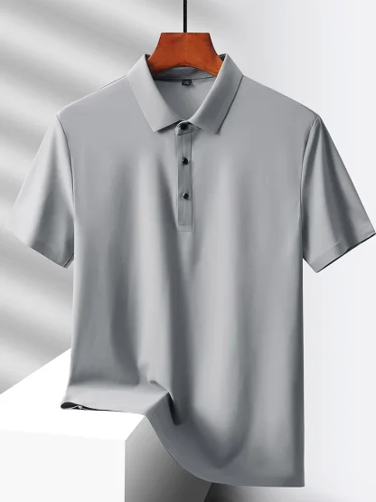 Men's Polo Solid Color Shirt - Image 6