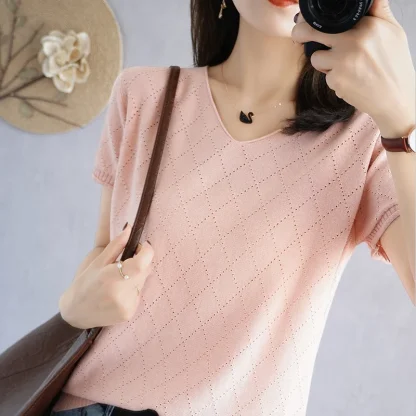 Casual Short Sleeve Solid Color Shirts - Image 6