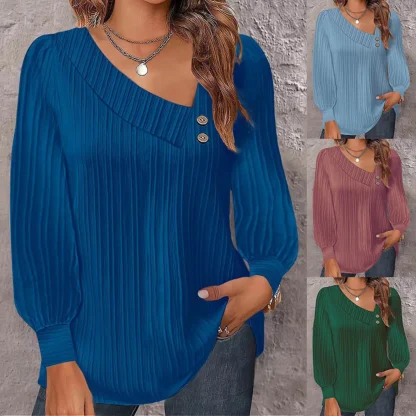 Long Sleeve Solid Color Shirts - Image 5