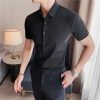 Stretchable Polo Solid Color Shirts - Image 3