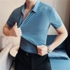 Stretchable Polo Solid Color Shirts - Image 4