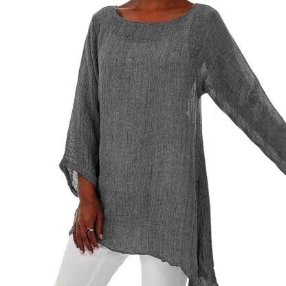Casual Long Sleeve Solid Color Shits - Image 3