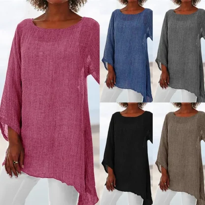 Casual Long Sleeve Solid Color Shits - Image 6
