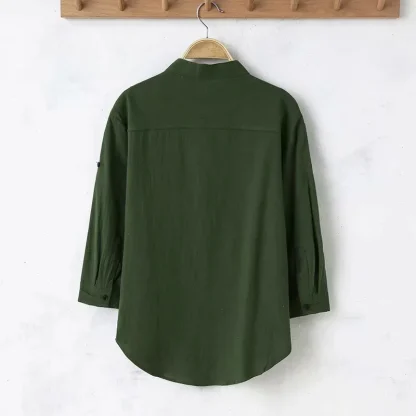 Men's Button Down Solid Color Shirt - Image 4