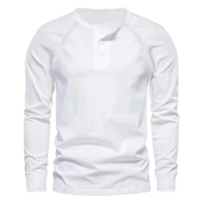 Long Sleeve Men's Solid Color Shirt - Image 5