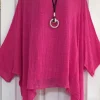 Oversized O-neck Solid Color Shirts - Image 2