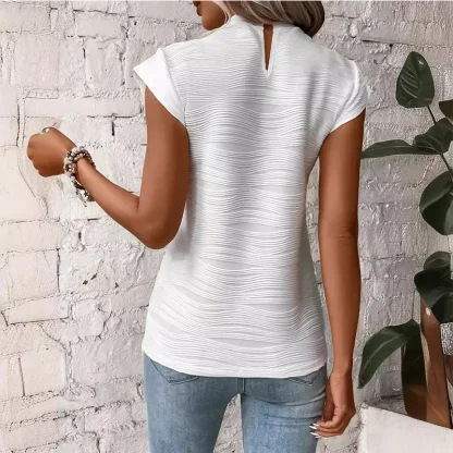 Women's Elegant Solid Color Shirts - Image 3