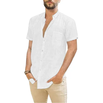 Pocket Polo Solid Color Shirt - Image 7
