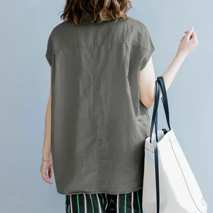 Loose Fit Solid Color Shirts - Image 2