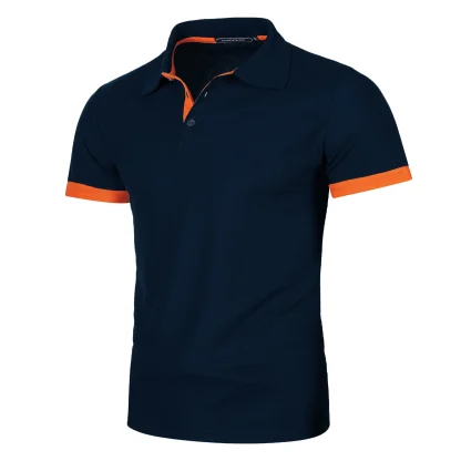 Short Sleeve Polo Solid Color Shirts - Image 4