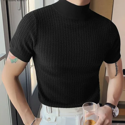 High Neck Solid Color Shirts - Image 4