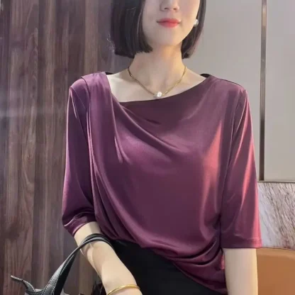 Elegant Soft Solid Color Shirt