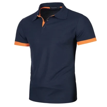 Turn Down Color Solid Color Shirts - Image 6