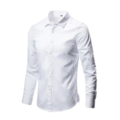 Polo Long Sleeve Solid Color Shirts - Image 4