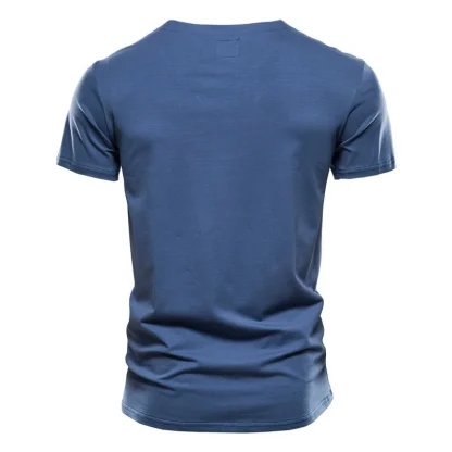 Button Neck Solid Color Shirts - Image 2