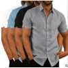 Men's Button-up Solid Color Shirts - Image 6