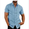 Men's Button-up Solid Color Shirts - Image 5
