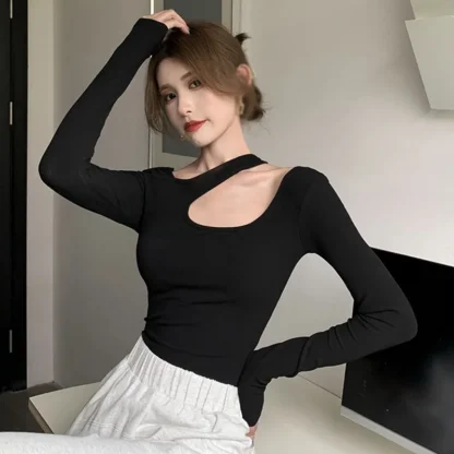 Asymmetrical Solid Color Shirts