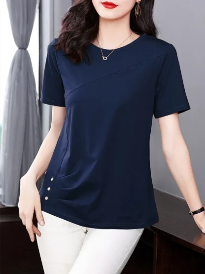Casual Relax Fit Solid Color Shirts - Image 2
