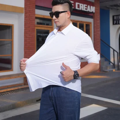 Seamless Elastic Solid Color Shirts - Image 4