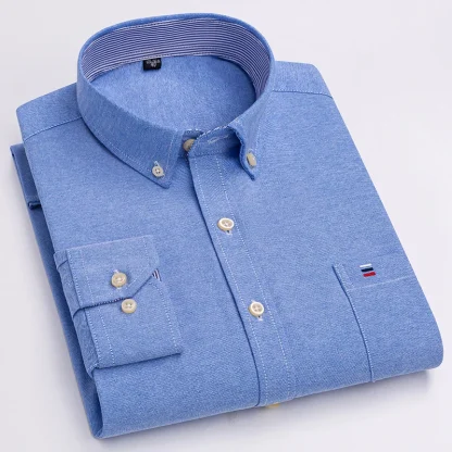 Long Sleeve Polo Solid Color Shirts
