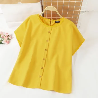 Casual Tunic Solid Color Shirts - Image 4