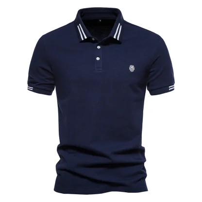 Turn Down Collar Solid Color Shirts - Image 6