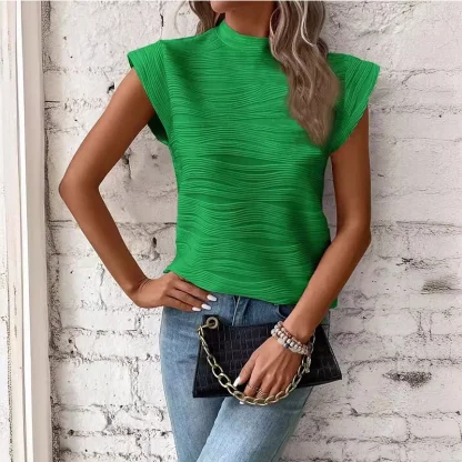 Women's Elegant Solid Color Shirts - Image 6