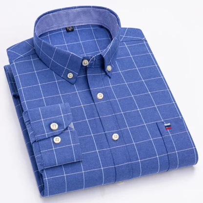 Long Sleeve Polo Solid Color Shirts - Image 6