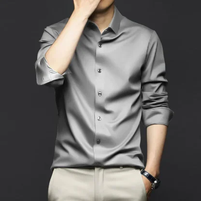 Soft Button-up Solid Color Shirts