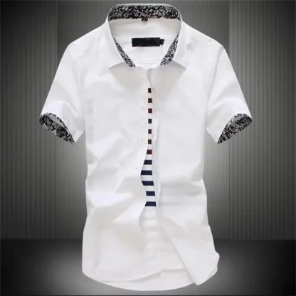 Button Down Men's Solid Color Shirt - Image 4