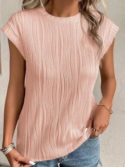 Chic Textured Solid Color Shirts - Image 4