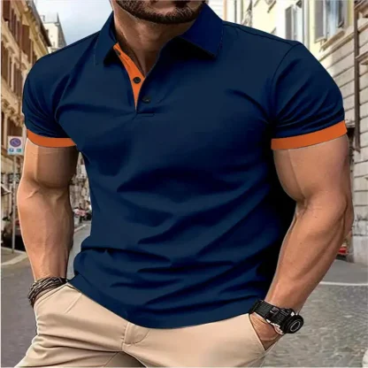 Short Sleeve Polo Solid Color Shirts