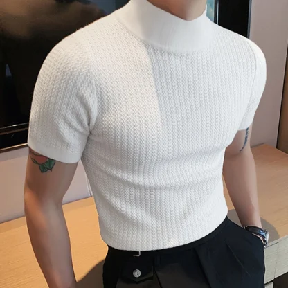High Neck Solid Color Shirts