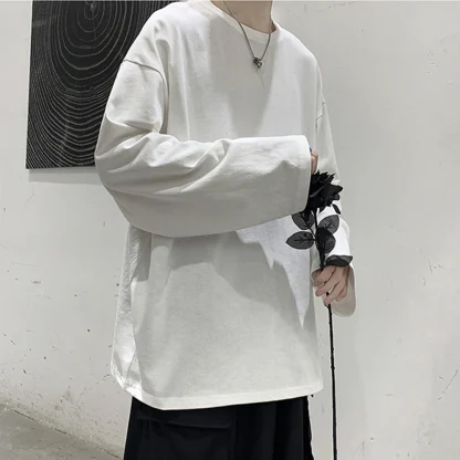 Oversized Long Sleeve Solid Color Shirts - Image 2