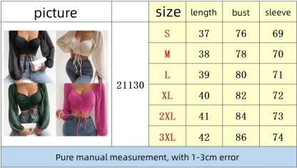 Drawstring Sexy Solid Color Shirts - Image 7