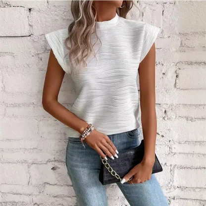 Women's Elegant Solid Color Shirts - Image 2