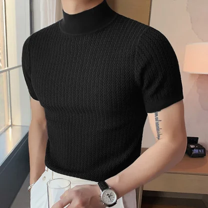 High Neck Solid Color Shirts - Image 5