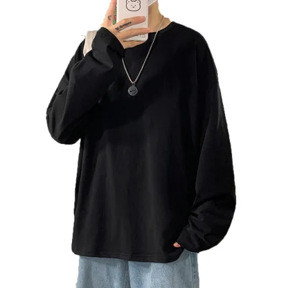 Oversized Long Sleeve Solid Color Shirts